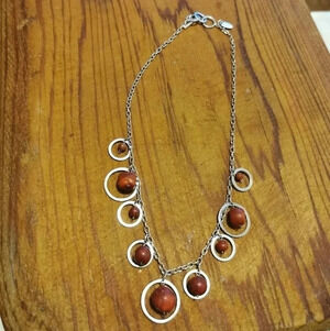 925 carnelian  dangle necklace